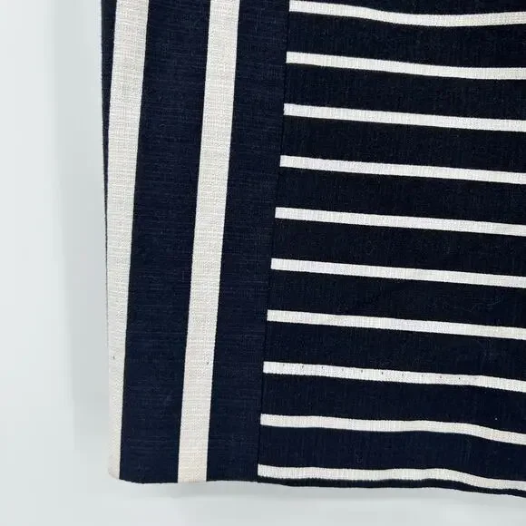 J Crew Pencil Skirt Black White Stripe Cotton Blend Office Classic Womens Sz 0P - Picture 12 of 12